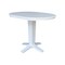 International Concepts 36 in. Solid Wood Round Extension Dining Table with 4 Counter Height Stools in White K08-36RXT-23-S6132-4 - alternate 5